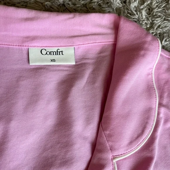 Cmfrt Women's Luna Lounge Pink PJ Set-size XS - Picture 6 of 8